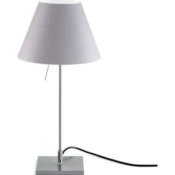 Lampička Stolní lampa Luceplan Costanzina hliník, mlhově bílá - Stínidlo - Ø 26 cm výška 17 cm; podstavec - 14 x 14 cm bílá mlha, hliník 1 x 42 W - Doprava zdarma
