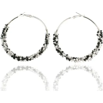 Náušnice Prosperk Náušnice kruhy s korálky S4349