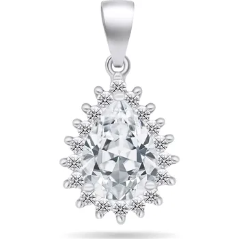 Módní doplněk Brilio Silver Třpytivý stříbrný přívěsek s čirými zirkony Kapka PT98W + 2 měsíce na vrácení zboží