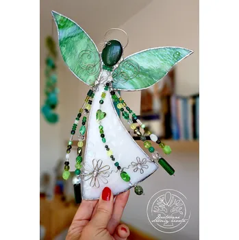 Andělská vitráž - Vyléčím tvé nitro s avanturínem 25cm KřídlAndělů