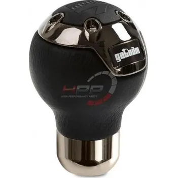 Hlavice řadicí páky Řadící páka Momo Gotham - chrom/černá kůže - dlouhá