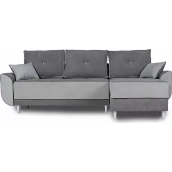 Sedací souprava Rohová sedací souprava Skandi, pravá, šedá (tarim an3750/an3752) bílé