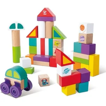 ostatní stavebnice Dřevěné kostky - Příšerky z vesmíru