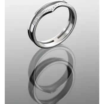 Prsten Prosperk Krásný prstýnek ocelový dvojitý Velikost prstenů: 7 (EU: 54-56) 12588/7 -