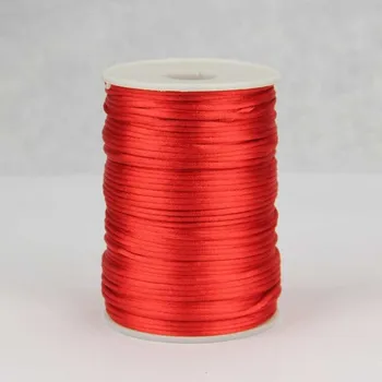 Náramek Pro Háčkování Saténová šňůrka červená 5 m