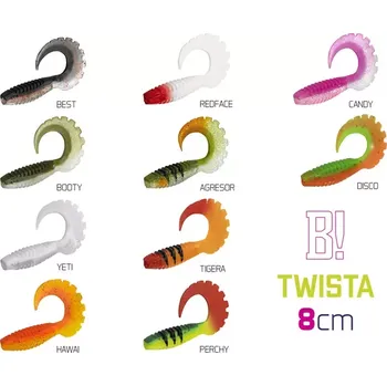 Nástraha Umělá nástraha Delphin TWISTA UVs / 5ks - DuoPACK BOX Delphin TWISTA UVs / 6x 5ks - 8cm/BOOTY