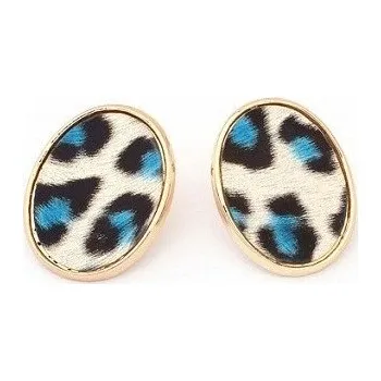 Náušnice Prosperk Náušnice pecky leopardí modré S4676