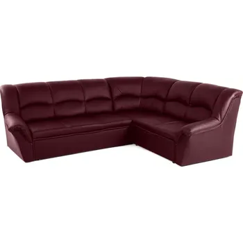 Sedací souprava Kožená rohová sedací souprava DUBAJ LUX XL, vínová (K-56)