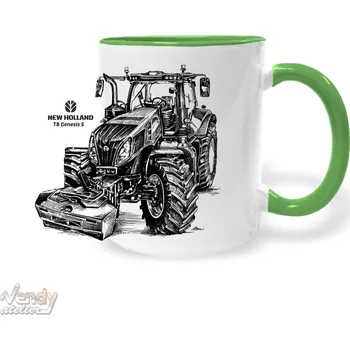 Hrnek - Traktor New Holland T8 Genesis S 330 ml zelená
