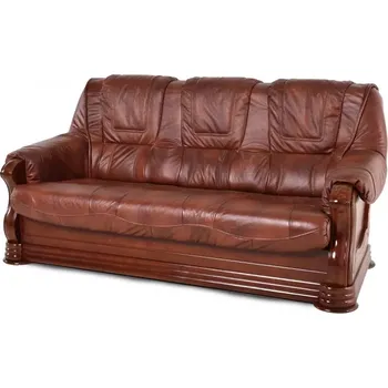 Pohovka Pohovka 3 Baron kožená, červenohnědá/třešeň (a4/4)