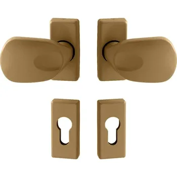 Madlo do koupelny WA - MADLO FELIX - UR rozety PZ, madlo/madlo pevné Zlatá (RAL 1036)