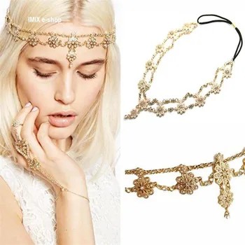 Čelenka Kovová čelenka květinová se zirkony