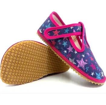 Dívčí pantofle Papuče Beda barefoot -BFN 170020/W Stars (středně široká verze) Velikost: 37