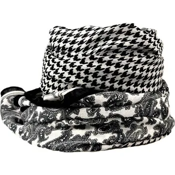 Šátek Dámský šátek z pašmínu černo-bílý, VELIKOST UNI