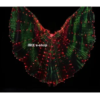 Karnevalový doplněk LED křídla ISIS s 300 diodami Měnící barvy