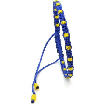 Náramek WUX Jemný minimalistický náramek žlutý korálek VELIKOST NÁRAMKU: Pánská....18cm, BARVA PROVÁZKU: Růžová, PRŮMĚR PROVÁZKU: Ø 1mm