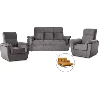 Sedací souprava Sedací souprava Prato 3B+1+1 s rozkladem, šedá (VOGUE 15)
