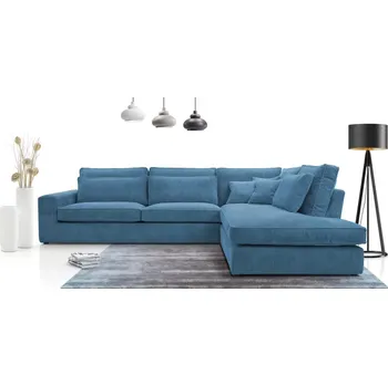 Sedací souprava Rohová sedací souprava LINCOLN, pravá, modrá (Lincoln 75)