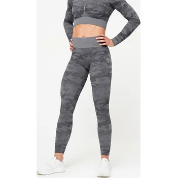 Dámské legíny DOMYOS Dámské bezešvé fitness legíny XS ŠEDÁ