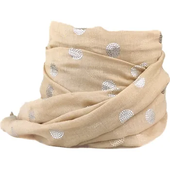 Šátek Dámský bavlněný šátek v hnědé barvě, VELIKOST UNI