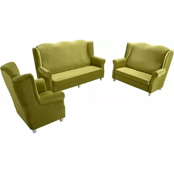 Sedací souprava Sedací souprava AS 3+2+1, zelená (Kronos 16/Bílé)