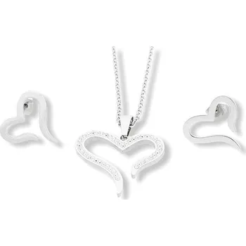 Náramek Ewena Stříbrná souprava srdce z chirurgické oceli KM427