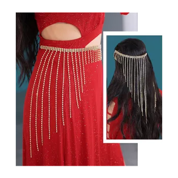 Souprava šperků Multifunkční štrasový pásek,čelenka i náhrdelník Stříbrná