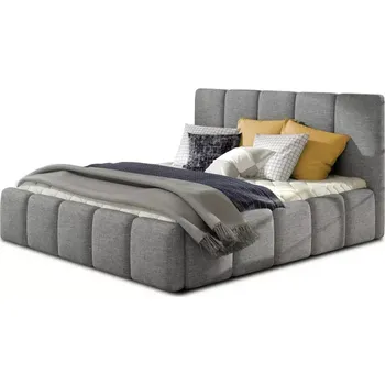 Postel Designová čalouněná postel MIRA, 200x160, šedá (sawana 21/pouze rám postele/beg_11_co_1.6)
