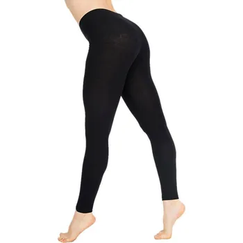 Dámské legíny Bavlněné ultra tenké taneční černé legíny Černá
