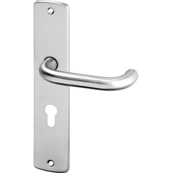 Dveřní kování ACT SERVIS ACT - Una HR renovační štít Provedení: PZ (vložkový zámek), Povrch: IN - nerez, Rozteč: 90 mm