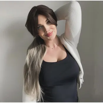 Paruka Čokoládová ombré paruka Bella