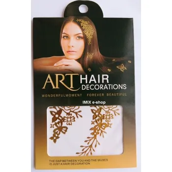 Ozdoba do vlasů Nálepka do vlasů zlaté květiny