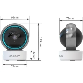 IP kamera Vnitřní WiFi PTZ kamera EasyCam Tuya 4MP EC-4GD6IR-C