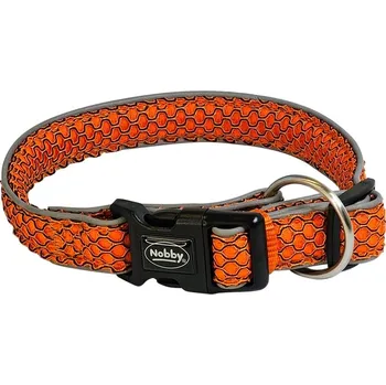 Obojek pro psa Nobby plochý obojek MESH AIR oranžová XS-S