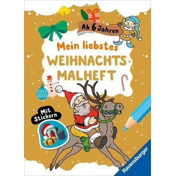 První čtění Mein liebstes Weihnachtsmalheft mit Stickern ab 6 - De Klerk Roger