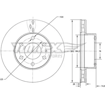 Brzdový kotouč Brzdový kotouč TOMEX Brakes TX 73-39
