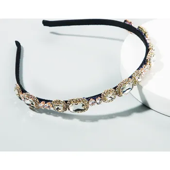 Čelenka Štrasová vlasová čelenka s kameny - více barev Bílá