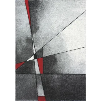 Koberec Kusový koberec BRILLIANCE 21807-951 grey-red Rozměr: 80x150 cm