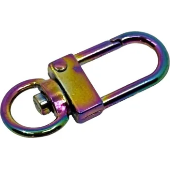 Jištění Duhová otočná karabina - tvar zámek