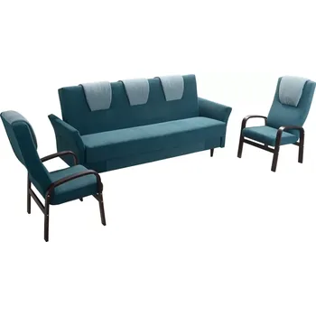 Sedací souprava Sedací souprava Boston 3+1+1, zelená (MIL 17015/17016, wenge)