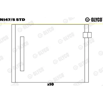 Vačková hřídel Ložisko vačkového hřídele GLYCO N147/5 STD