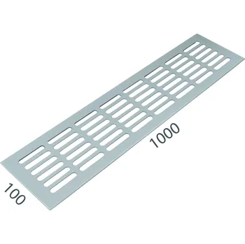 Větrací mřížka MP - Větrací mřížka 100 x 1000 mm 100 mm, 1000 mm F1 - Stříbrný elox