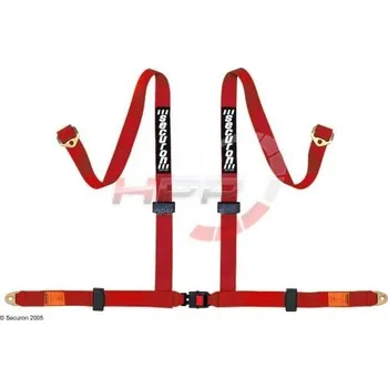 Návlek na bezpečnostní pás Bezpečnostní pás Securon 4-bodový červený, kotvící destičky (E homologace)