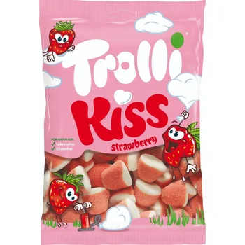 Bonbon Trolli Strawberry kiss Jahodové pusinky 200 g