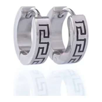Náušnice Prosperk Náušnice kroužky ocelové s gravírováním S2575
