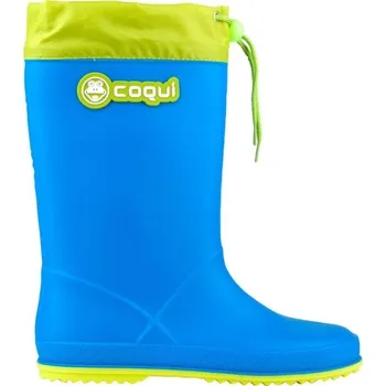 Chlapecké holínky Dětské holínky Coqui RAINY COLLAR 30 Modrá, Žlutá
