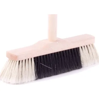 Smeták úklidový dřevěný s násadou