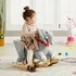 Houpací kůň SpielWerk Houpací slon s opěradlem a zvukem šedý