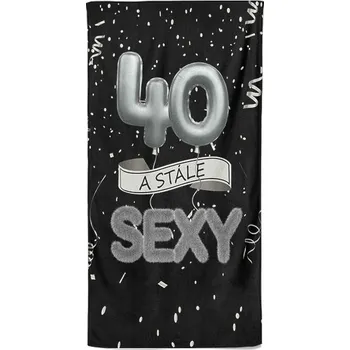 Osuška 140 x 70 cm - Stále sexy 40 - černá