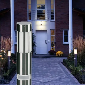 Venkovní osvětlení Albert Leuchten Osvětlení cesty 475, nerezová ocel, výška 90 cm, pohybový čidlo nerezová ocel, bílá 1 x 75 W - Doprava zdarma